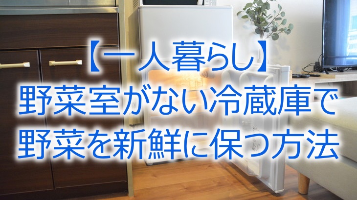 【一人暮らし】野菜室がない冷蔵庫で野菜を新鮮に保つ方法